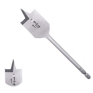 Quick Change Hex Shank Tri-Point Flat Wood Spade Drill Bit with Cutting Groove for Wood Fast