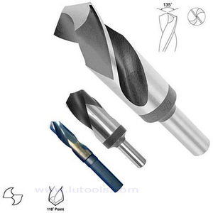 Brocas HSS Silver y Deming de v&aacute;stago reducido de 3/4' (TD-017)