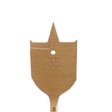 Broca de espada para madera plana de tres puntas con v&aacute;stago hexagonal de cambio r&aacute;pido recubierta de titanio con ranura de corte