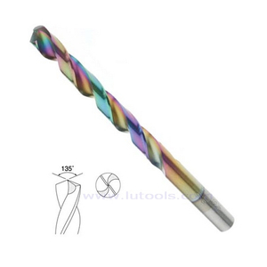 Brocas helicoidales HSS completamente rectificadas con color arco&iacute;ris