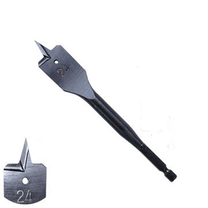 Broca de espada para madera plana con punta central de v&aacute;stago hexagonal de cambio r&aacute;pido de alta resistencia con corte para madera