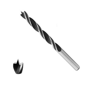 Carbon Steel Twin Land Flutes Rolled Wood Brad Point Drill Bit for Wood Precision Drilling
