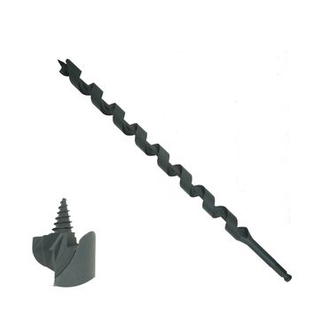 TPFE Coating Hex Shank Single Flute Wood Auger Drill Bit for Wood Drilling